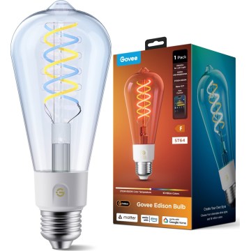 Govee - Lâmpada LED RGBWW regulável Smart MATTER ST64 E27/5W/230V 2700-6500K Wi-Fi