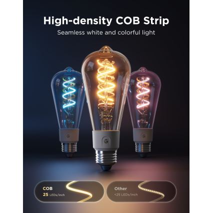 Govee - Lâmpada LED RGBWW regulável Smart MATTER ST64 E27/5W/230V 2700-6500K Wi-Fi