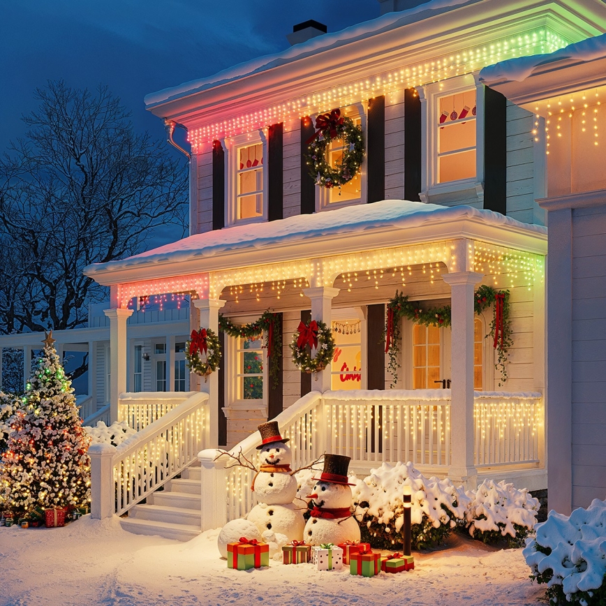 Govee - LED RGBIC Cordão de luzes tipo pingente para exterior 10m Wi-Fi Matter IP65