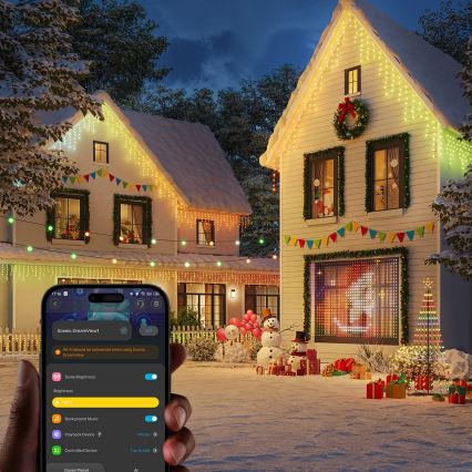 Govee - LED RGBIC Cordão de luzes tipo pingente para exterior 10m Wi-Fi Matter IP65