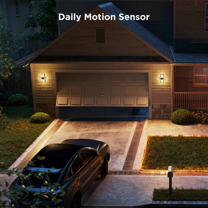 Govee - LED RGBIC Aplique de parede para exterior dimmerizável com sensor MATTER LED/230V IP65 2700-6500K Wi-Fi