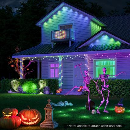 Govee - LED RGBIC Rede luminosa para exterior 143x85cm Wi-Fi Matter IP65