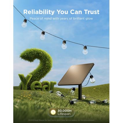 Govee - LED RGBICW Cordão solar 8xLED/6W/5V Wi-Fi Matter IP67