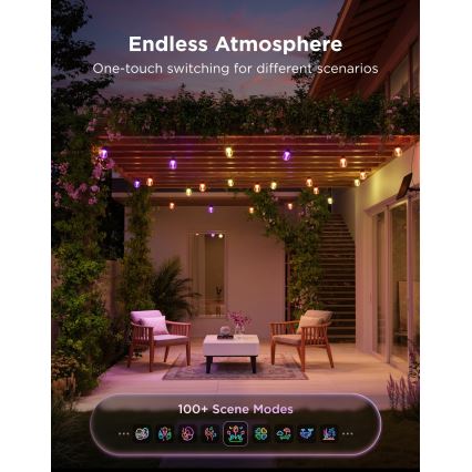 Govee - LED RGBICW Cordão solar 8xLED/6W/5V Wi-Fi Matter IP67