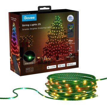 Govee - LED RGBICW Luzes de Natal para exterior 2700-6500K 20m Wi-Fi Matter IP65