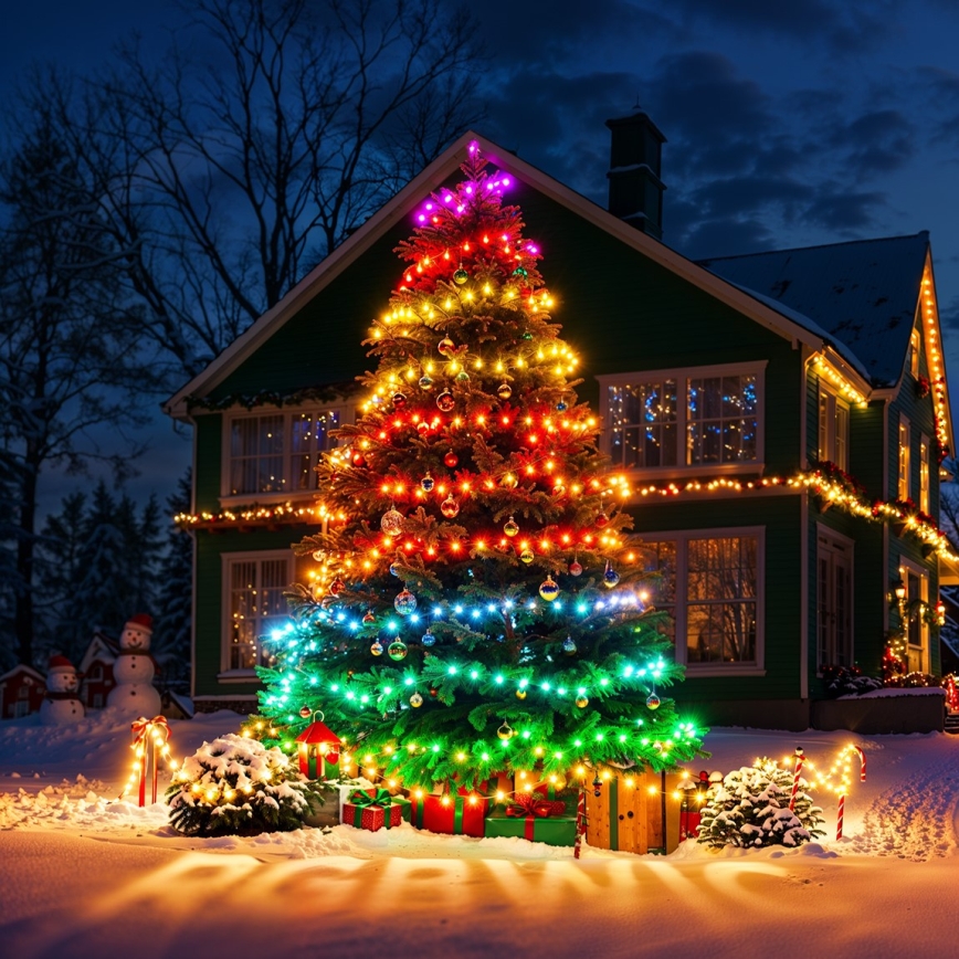 Govee - LED RGBICW Luzes de Natal para exterior 2700-6500K 20m Wi-Fi Matter IP65