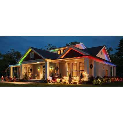 Govee - LED RGBICW Luzes de Natal para exterior 2700-6500K 20m Wi-Fi Matter IP65