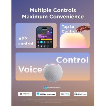 Govee - LED RGBICWW Candeeiro de pé dimerizável LANTERN MATTER LED/24W/230V Wi-Fi 160 cm