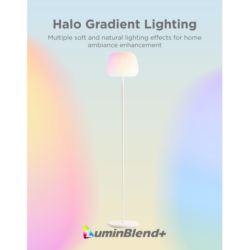 Govee - LED RGBICWW Candeeiro de pé dimerizável LANTERN MATTER LED/24W/230V Wi-Fi 160 cm