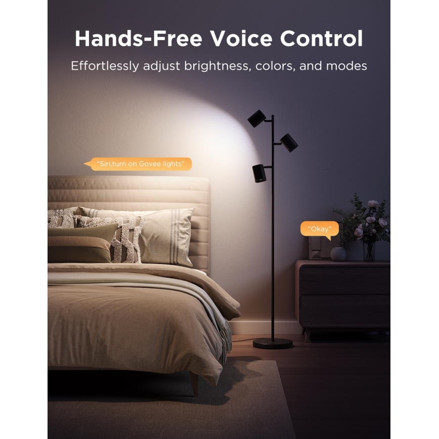 Govee - LED RGBICWW Candeeiro de pé regulável TREE MATTER LED/48W/230V Wi-Fi