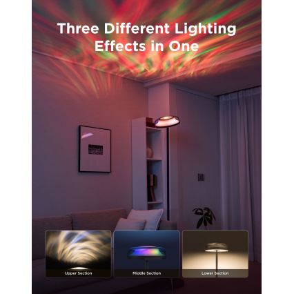 Govee - LED RGBICWW Candeeiro de pé dimerizável UPLIGHTER MATTER LED/24W/230V Wi-Fi