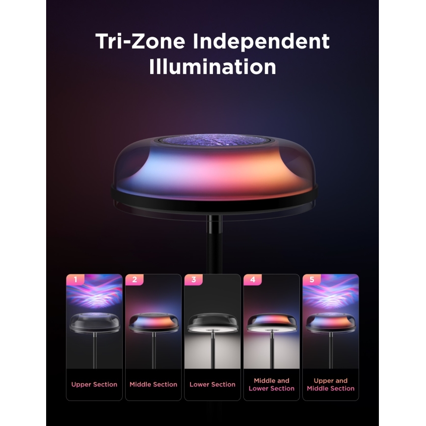 Govee - LED RGBICWW Candeeiro de pé dimerizável UPLIGHTER MATTER LED/24W/230V Wi-Fi