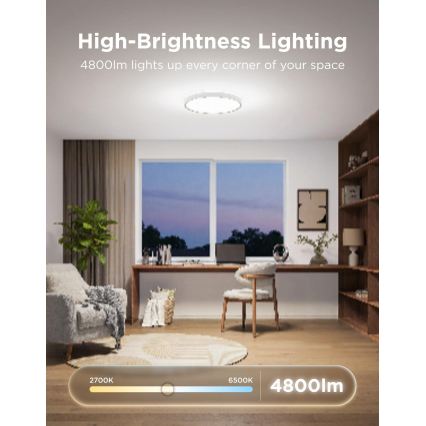 Govee - LED RGBICWW Luminária de teto dimerizável LED/55W/230V Ø 46 cm Matter Wi-Fi
