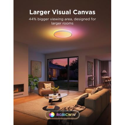 Govee - LED RGBICWW Luminária de teto dimerizável LED/55W/230V Ø 46 cm Matter Wi-Fi