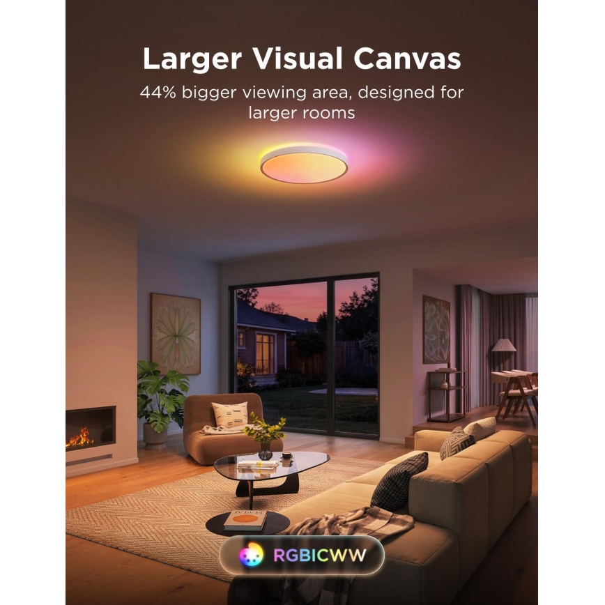 Govee - LED RGBICWW Luminária de teto dimerizável LED/55W/230V Ø 46 cm Matter Wi-Fi