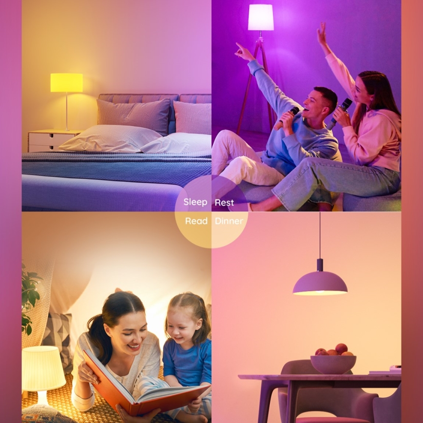 Govee - Lâmpada LED RGBWW dimerizável Smart MATTER E27/12W/230V 2700-6500K Wi-Fi
