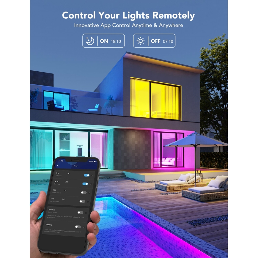 Govee - Lâmpada LED RGBWW dimerizável Smart MATTER E27/12W/230V 2700-6500K Wi-Fi