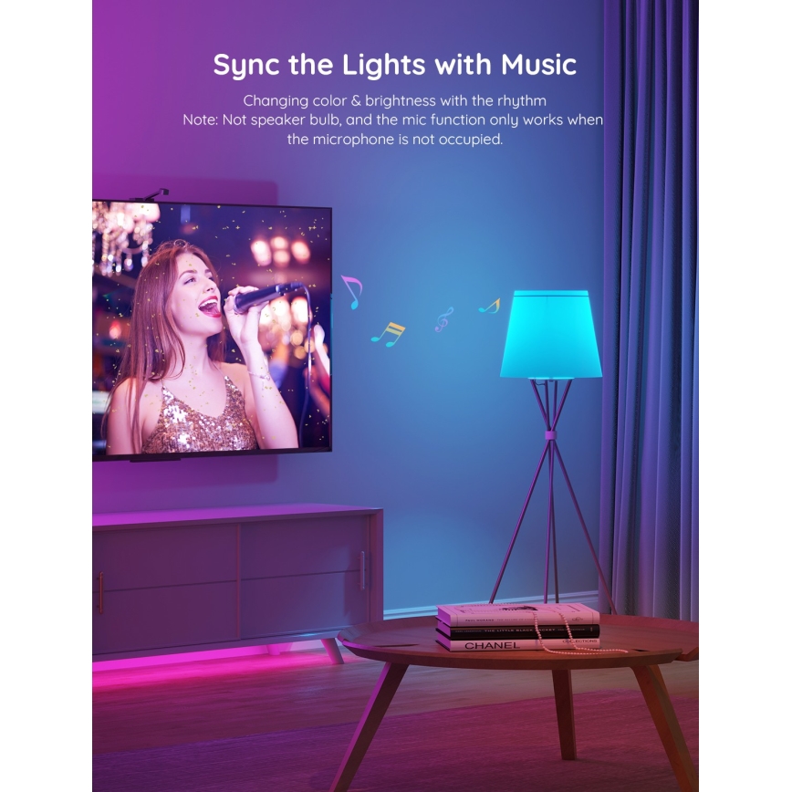 Govee - Lâmpada LED RGBWW dimerizável Smart MATTER E27/12W/230V 2700-6500K Wi-Fi