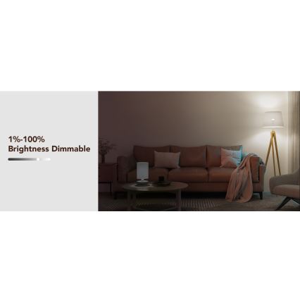 Govee - Lâmpada LED RGBWW dimerizável Smart MATTER E27/12W/230V 2700-6500K Wi-Fi