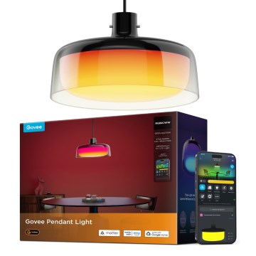 Govee - Lustre pendente dimerizável LED RGBICWW em cabo, 21W, 230V, compatível com Matter e Wi‑Fi