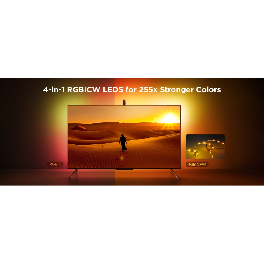 Govee - TV Backlight 3 Lite TV 75-85 SMART LED retroiluminação RGBICW Wi-Fi IP67