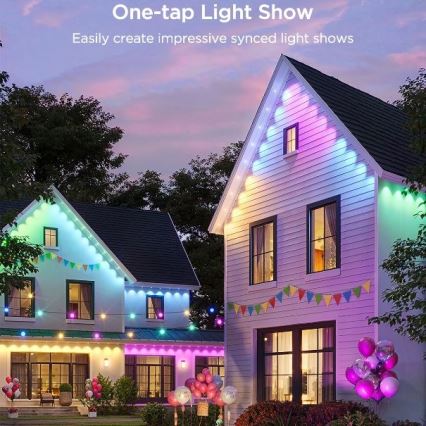 Govee - Luzes em corda LED RGBIC 30m Wi-Fi Matter IP67