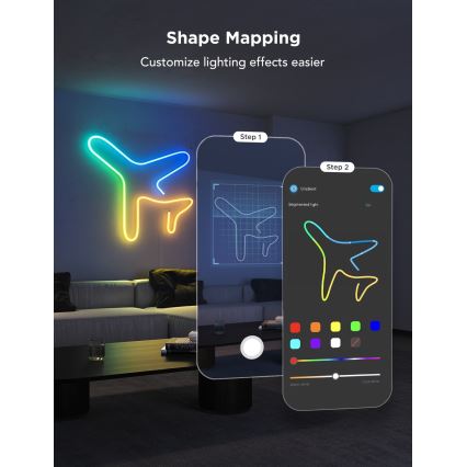 Govee - Neon 2 MATTER, fita LED flexível de 3 m RGBIC com Wi-Fi