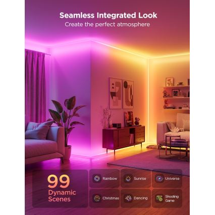 Govee - Neon MATTER LED calha de canto 5m RGBIC Wi-Fi