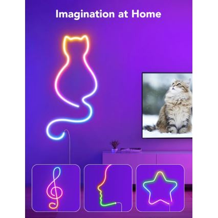 Govee - Neon SMART dobrável Tira LED - RGBIC - 3m Wi-Fi IP67