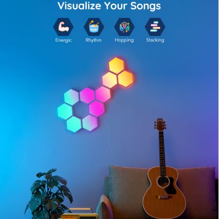 Govee - Conjunto de extensão 2x LED RGB Painel com regulação LED/7,2W/230V Wi-Fi