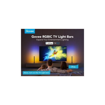 Govee - Painel LED RGBIC SMART 38 cm para TV 43-75 - 2 unidades Wi-Fi