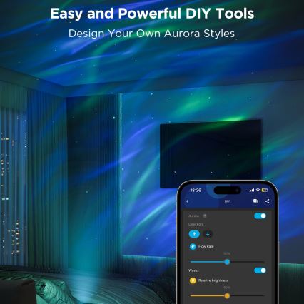 Govee - Projetor de luz LED RGBW Galaxy Light Pro Wi-Fi Matter