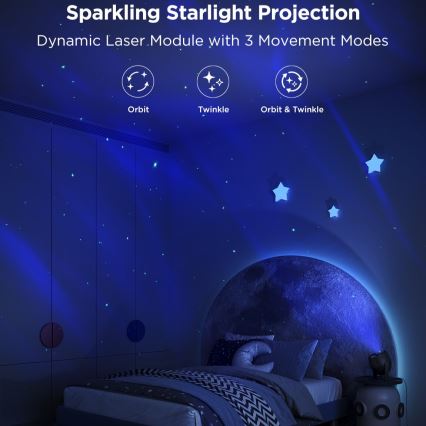 Govee - Projetor de luz LED RGBW Galaxy Light Pro Wi-Fi Matter