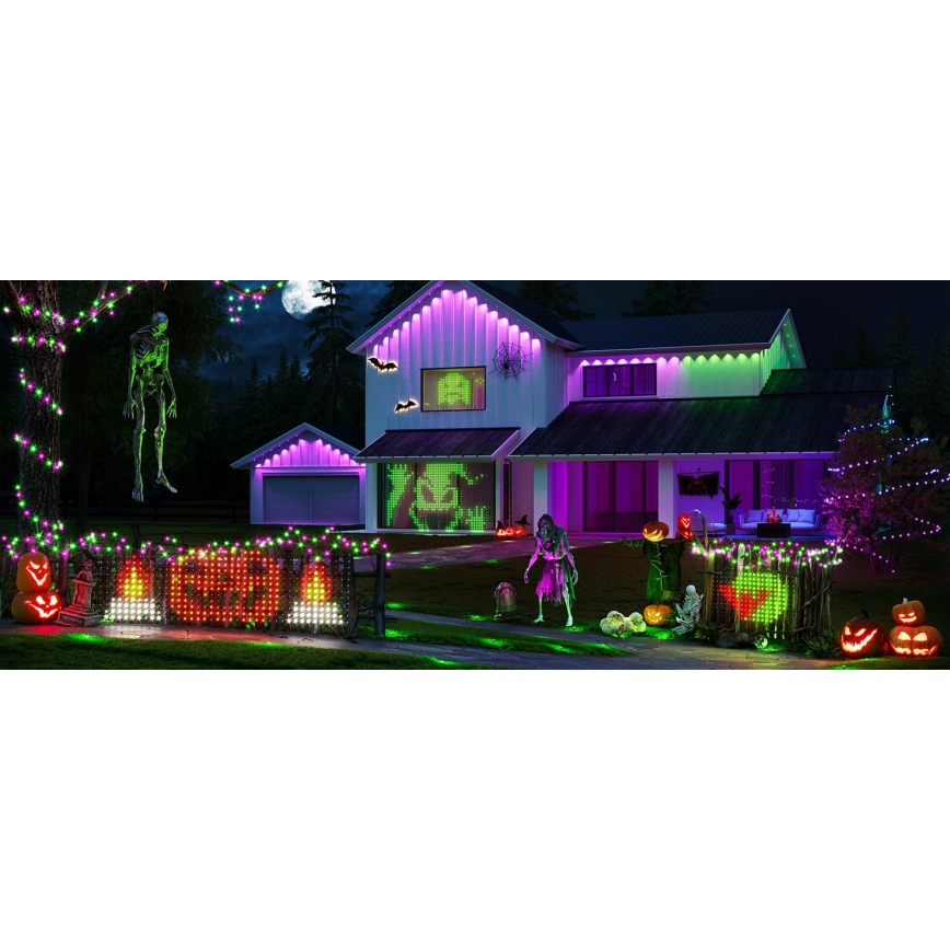 Govee - Rede de iluminação LED RGBIC para exterior 143x85cm Wi-Fi Matter IP65