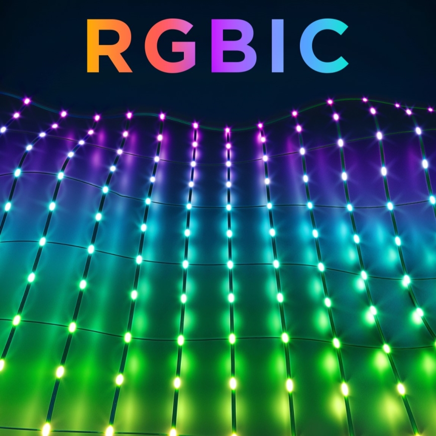 Govee - Rede luminosa LED RGBIC para exterior 143x85cm, Wi-Fi, compatível com Matter, IP65