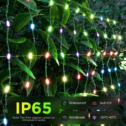 Govee - Rede luminosa LED RGBIC para exterior 143x85cm, Wi-Fi, compatível com Matter, IP65