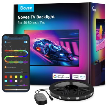 Govee - Retroiluminação LED inteligente RGBIC para TV 40-50 com Wi-Fi