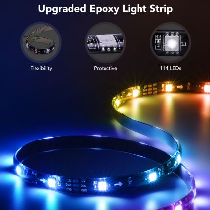 Govee - Retroiluminação LED inteligente RGBIC para TV 40-50 com Wi-Fi