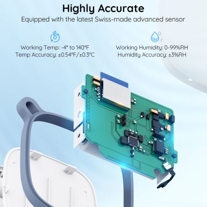 Govee - Termómetro e higrómetro 3xAAA Wi-Fi