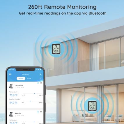 Govee - Termómetro e higrómetro com visor 2xAAA