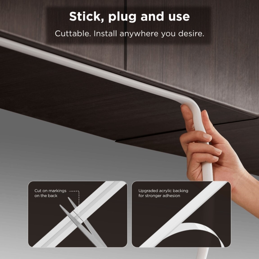 Govee - Tira LED RGBICW com regulação COB 3780 díodos 3m Wi-Fi Matter