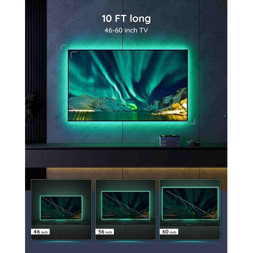Govee - TV 46-60 SMART LED retroiluminação RGB + controlo remoto