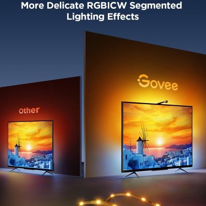 Govee - TV Backlight 3 Lite TV 40-50 SMART LED retroiluminação RGBICW Wi-Fi IP67 +RC