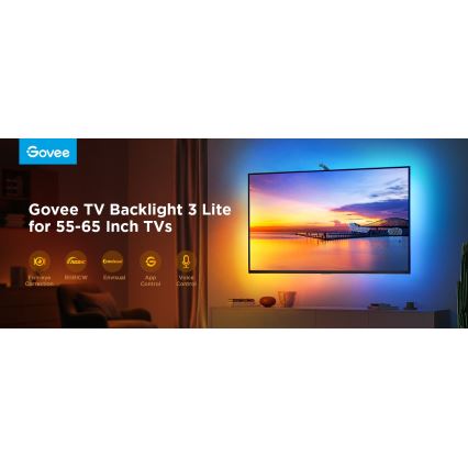 Govee - TV Backlight 3 Lite TV 40-50 SMART LED retroiluminação RGBICW Wi-Fi IP67 +RC