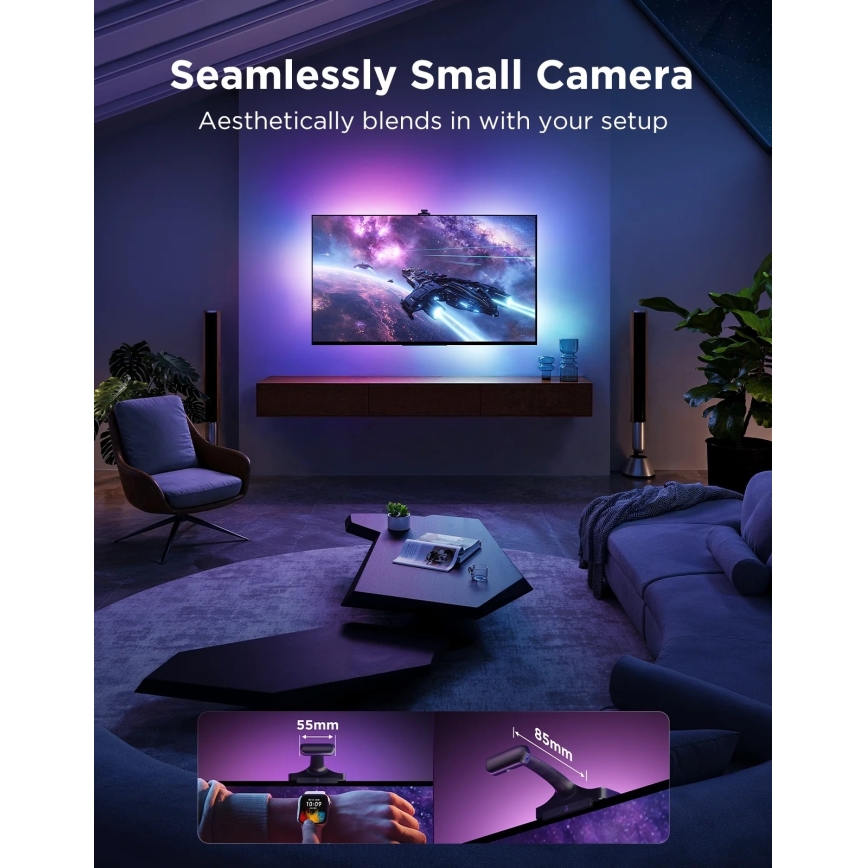 Govee - TV Backlight 3 Pro 55-65 Iluminação SMART LED RGBIC para TV com Wi-Fi