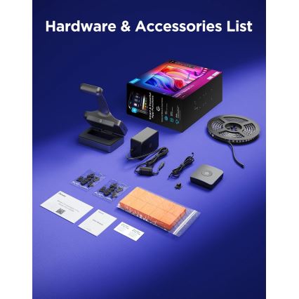 Govee - TV Backlight 3 Pro 55-65 Iluminação SMART LED RGBIC para TV com Wi-Fi