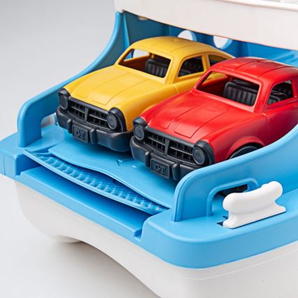 Green Toys - Barco com carros branco/azul