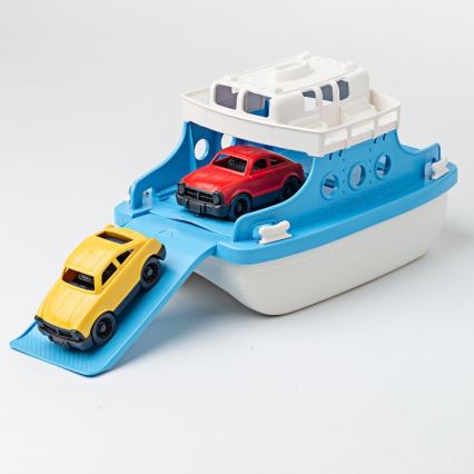 Green Toys - Barco com carros branco/azul