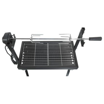 Grelhador a carvão vegetal com motor 4W/230V preto