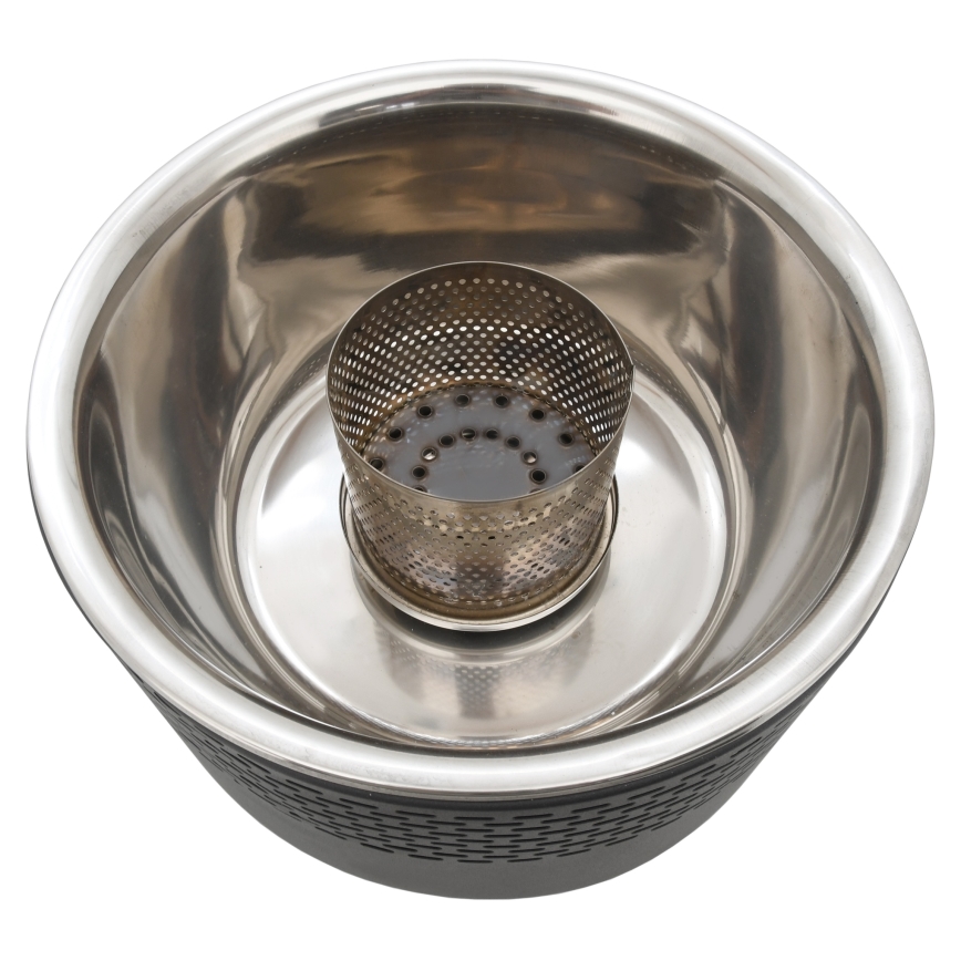 Grelhador de carvão vegetal de mesa 4xAA/USB preto